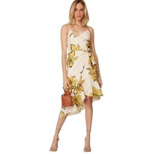 Hutch Women's Wrap Dress Medium Floral Ruffle Cottagecore Sleeveless Sundress